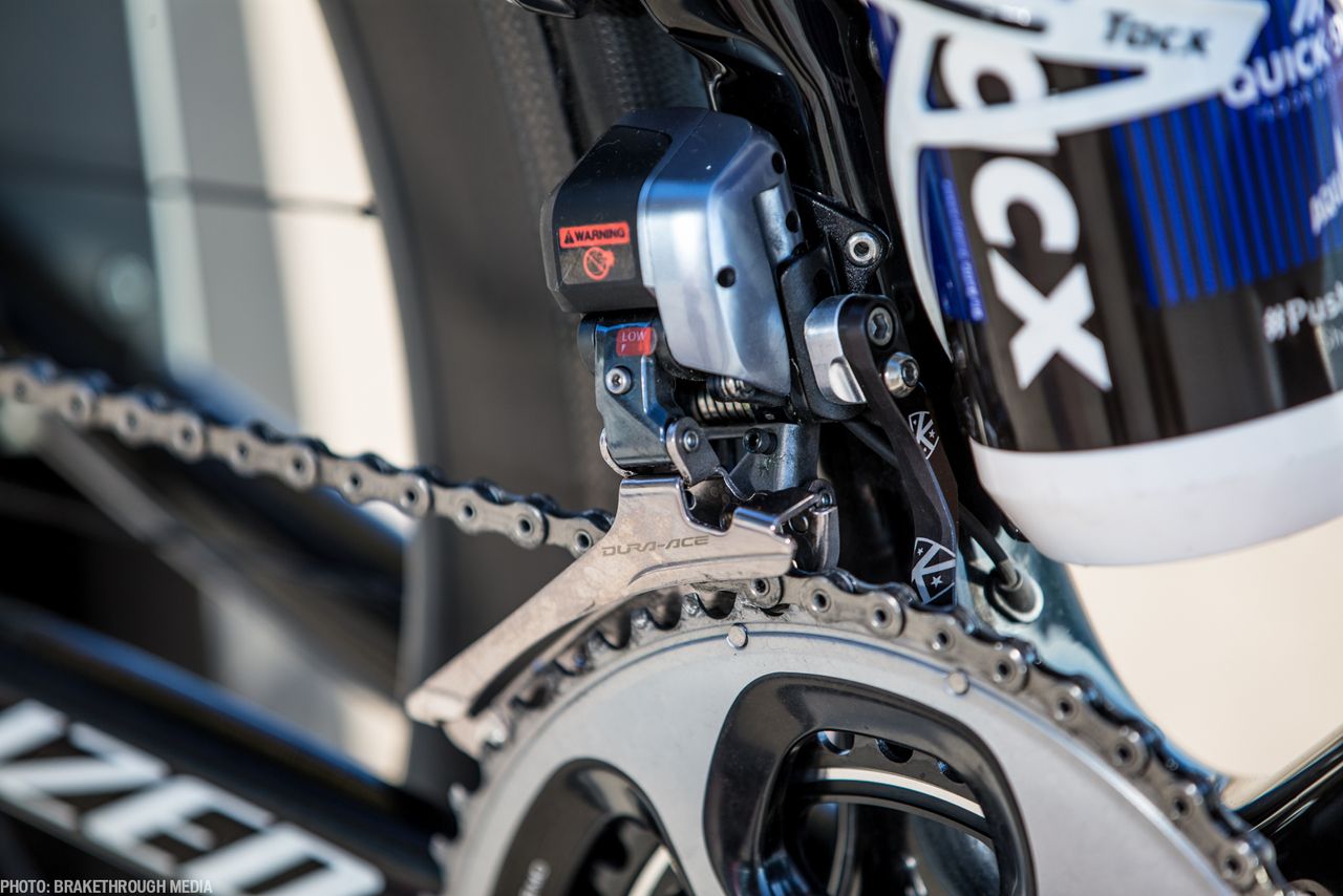 Marcel Kittel uses Shimano's electronic Di2 groupset.