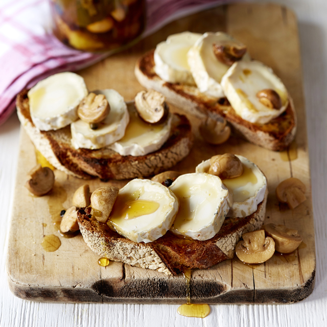 Pickled Mushrooms And Goat's Cheese with Truffled Honey | Lunch Recipes ...