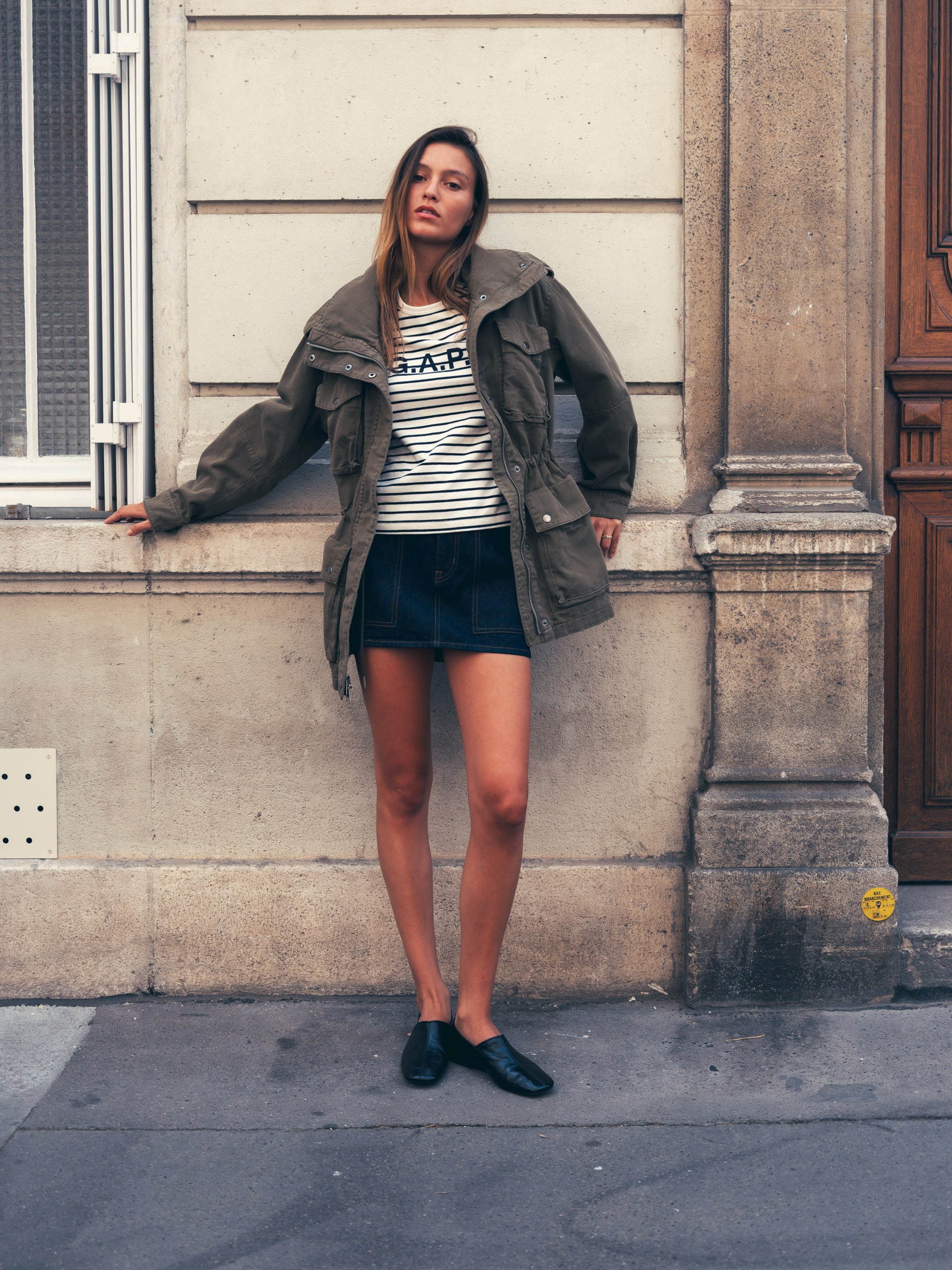 campaign photo of the Gap x A.P.C. fashion collaboration for fall