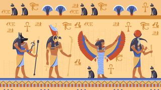 Ancien hieroglyphic depicting cats