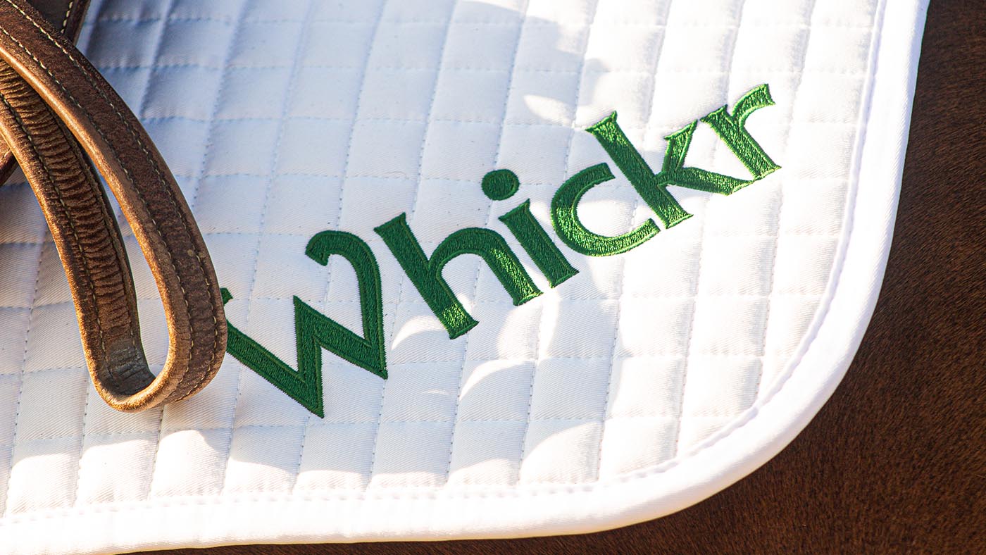 whickr on saddle pad