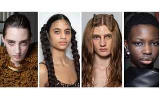 four models with dark circles at nyfw