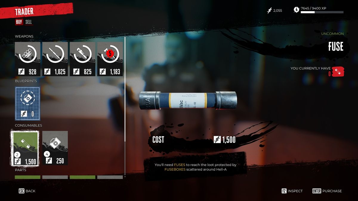 Dead Island 2 fuse in the shop