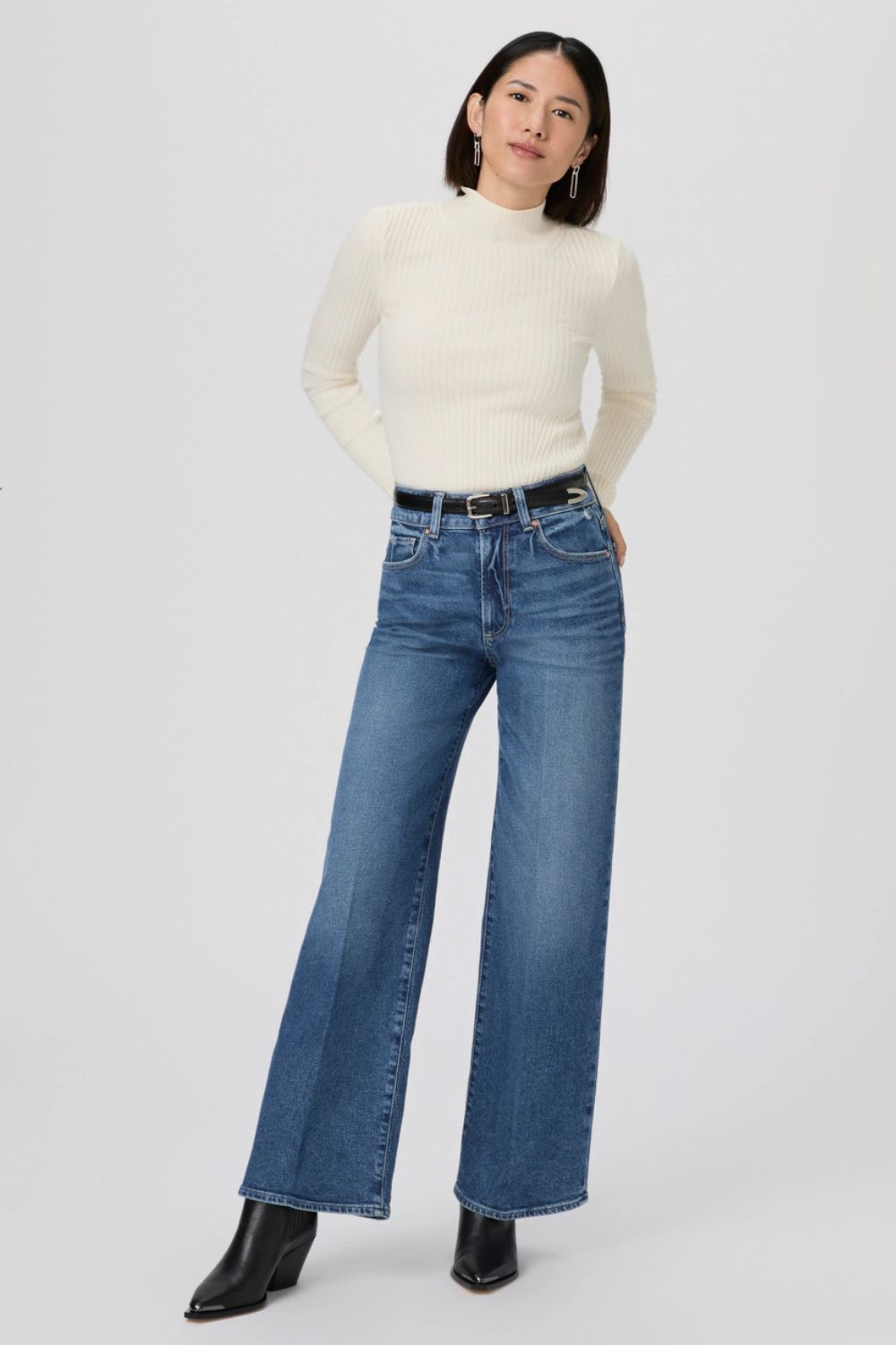 Paige Sasha Petite 30" Wide Leg Jean