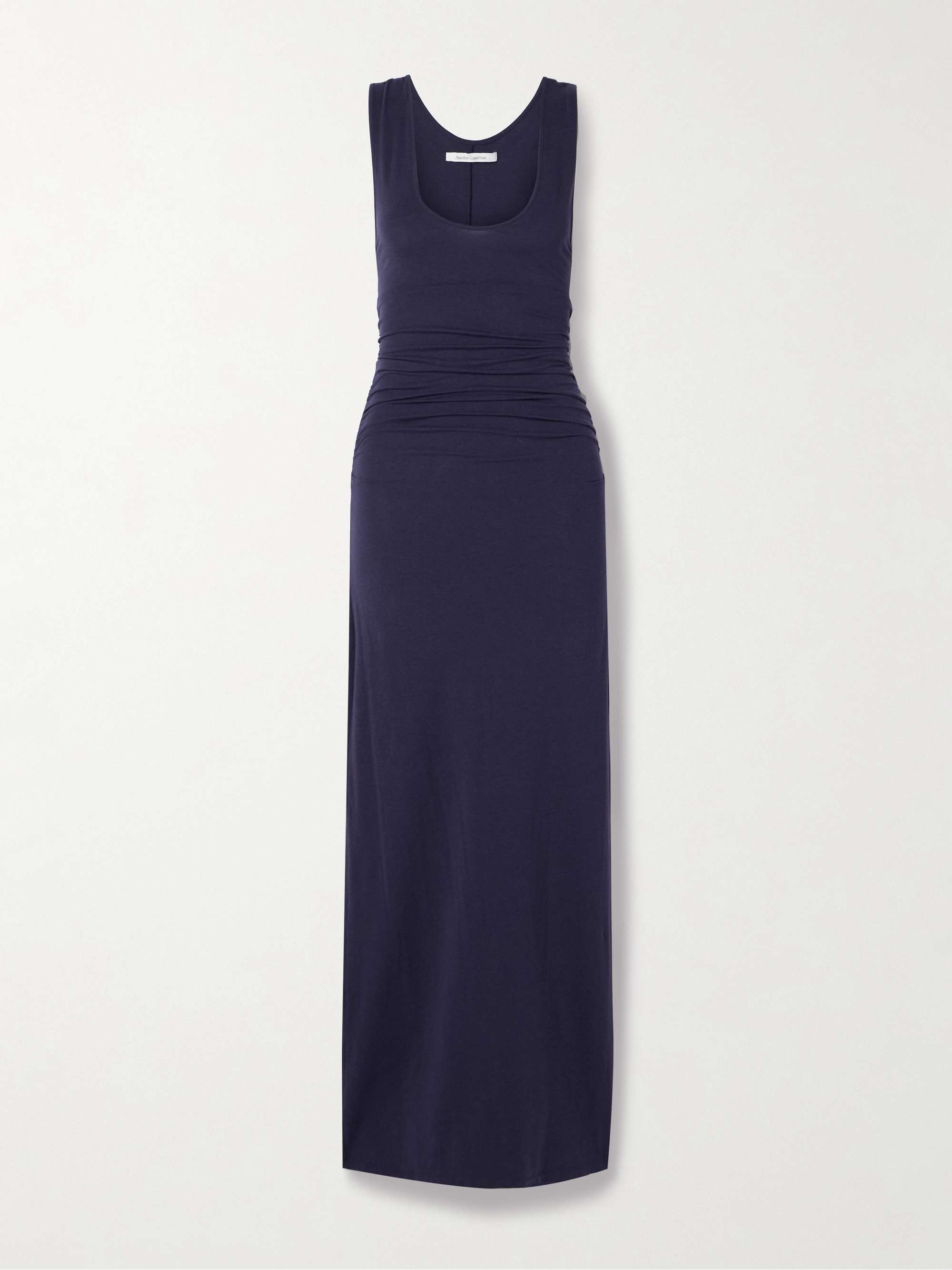 Ruched Stretch-Jersey Maxi Dress