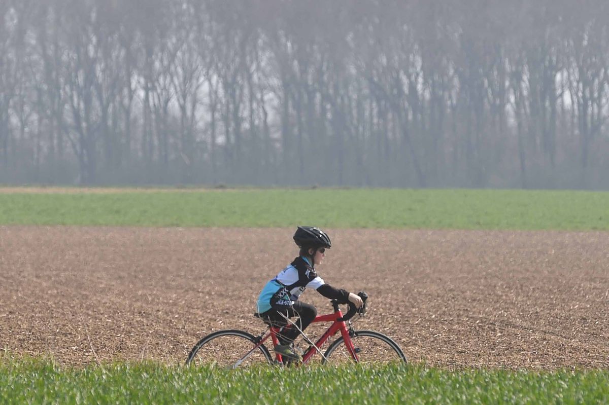 A small Etixx-Quickstep rider, perhaps future Paris-Roubaix winner?
