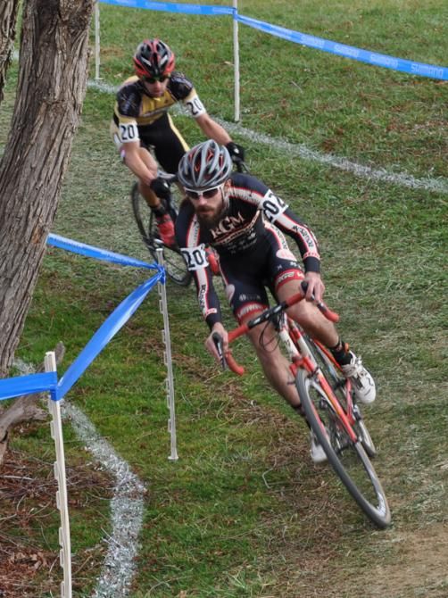 Dan Timmerman (Richard Sachs - RGM Watches - Radix) and Brian Matter (RACC p/b Geargrinder) in the race lead.