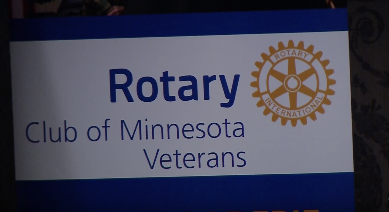 A sign for the Rotary Club of Minnesota Veterans.