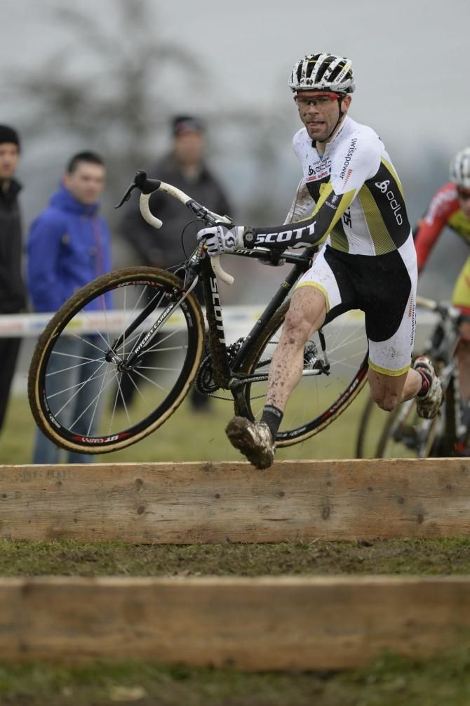 Marcel Wildhaber negotiates a barrier