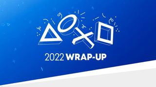 PlayStation Wrap-Up 2022 -logo sinistä taustaa vasten