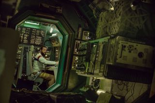 The "Spaceman" production team used Historic Space Systems' replica shuttle flight deck panels to add a sense of realism to the film's spacecraft cockpit set.