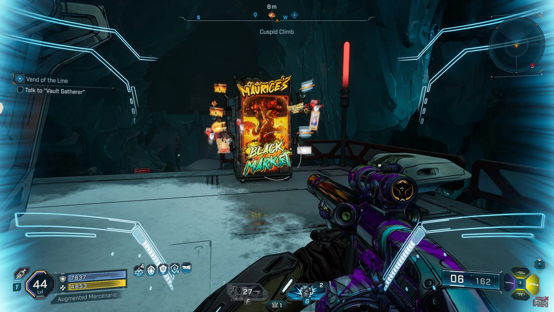 Borderlands 4 Black Market location: Maurice's Black Market machine this week on a balcony in the Punitive Manufactorum in Cuspid Climb, Terminus Range.