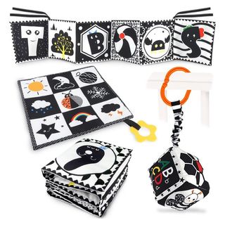 Kuango Black and White High Contrast Baby Toys (3 pieces)