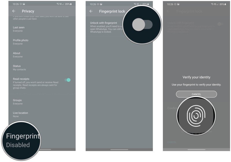How to use fingerprint lock on WhatsApp