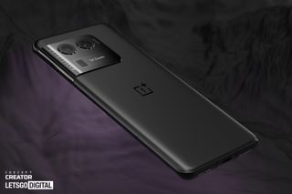 An unofficial render of the OnePlus 10 Ultra, showing the full length of the phone's back