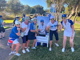Some communities begin online and grow into physical meetups. Yvonne took a group out to the Solheim Cup this year and what a blast they had.