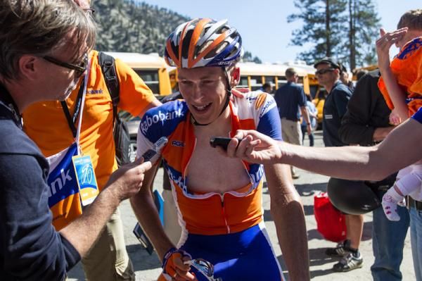 Robert Gesink (Rabobank) interviewed after his win.