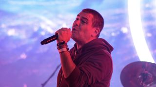 Alien Ant Farm's Dryden MItchell on-stage in Mexico, December 2022