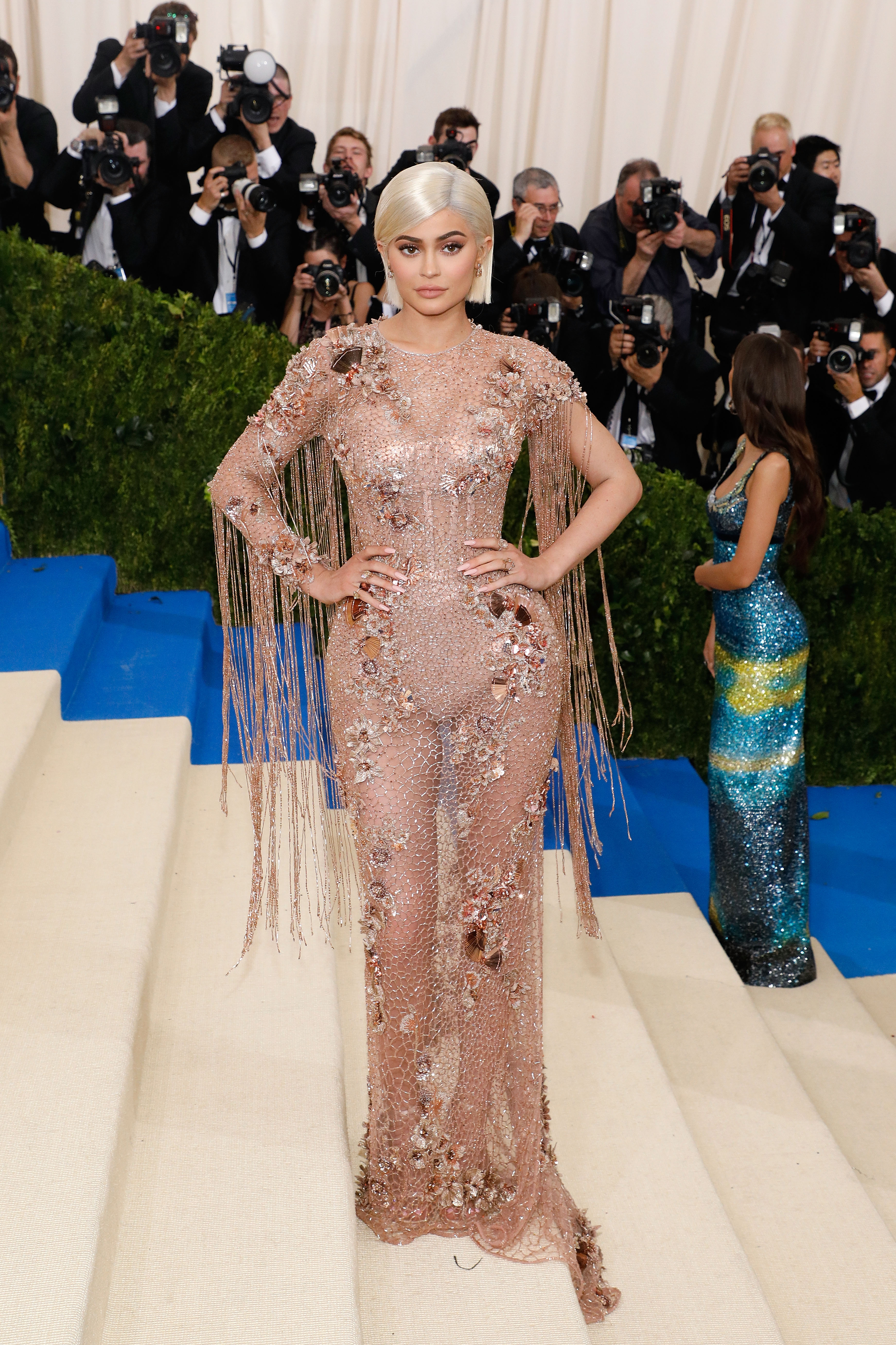 Kylie Jenner wore a sheer naked dress at the Met Gala 2017