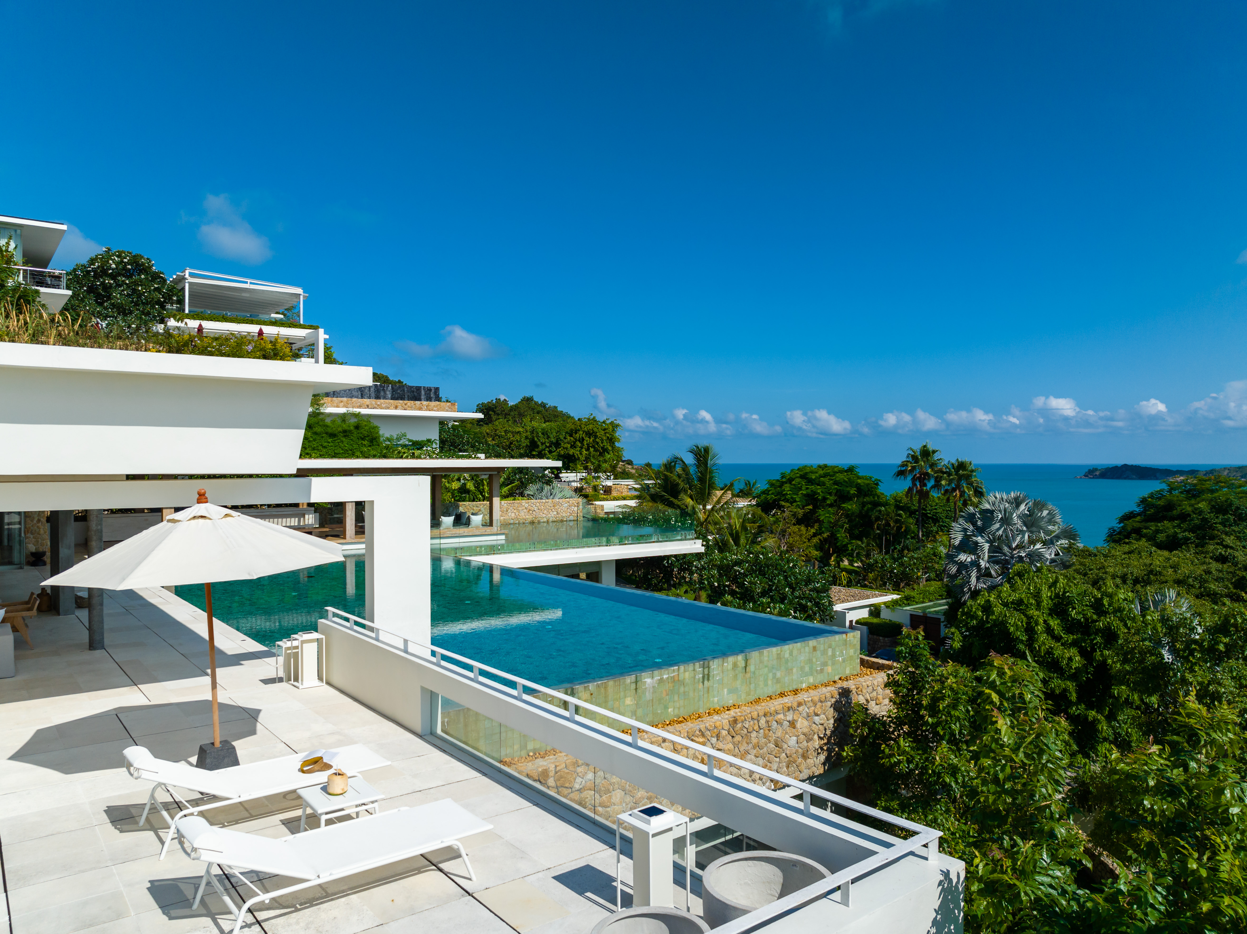 Images of a dreamlike villa in Thailand with sea views and a whopping great infinity pool