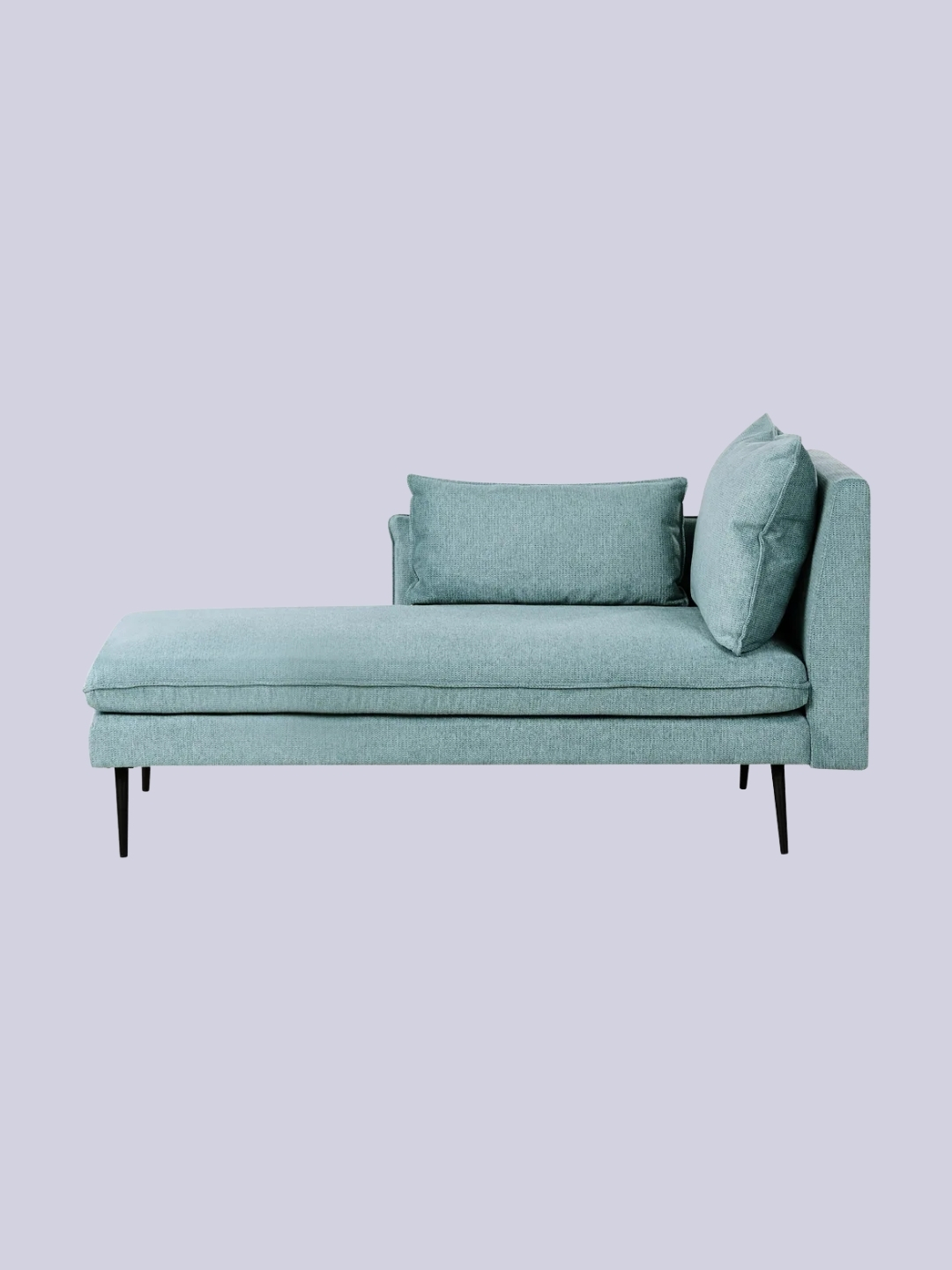 Beliani, Right-Hand Chaise Longue YERRES Fabric Light Blue