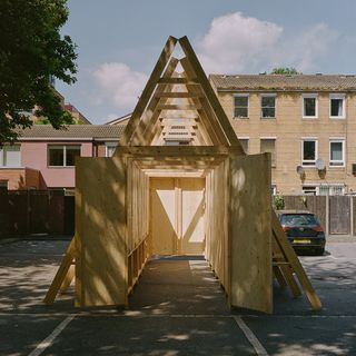 The Dalston Pavilion by The LSA structure made of timber