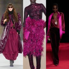 collage of fuchsia on the fall 2026 runways 