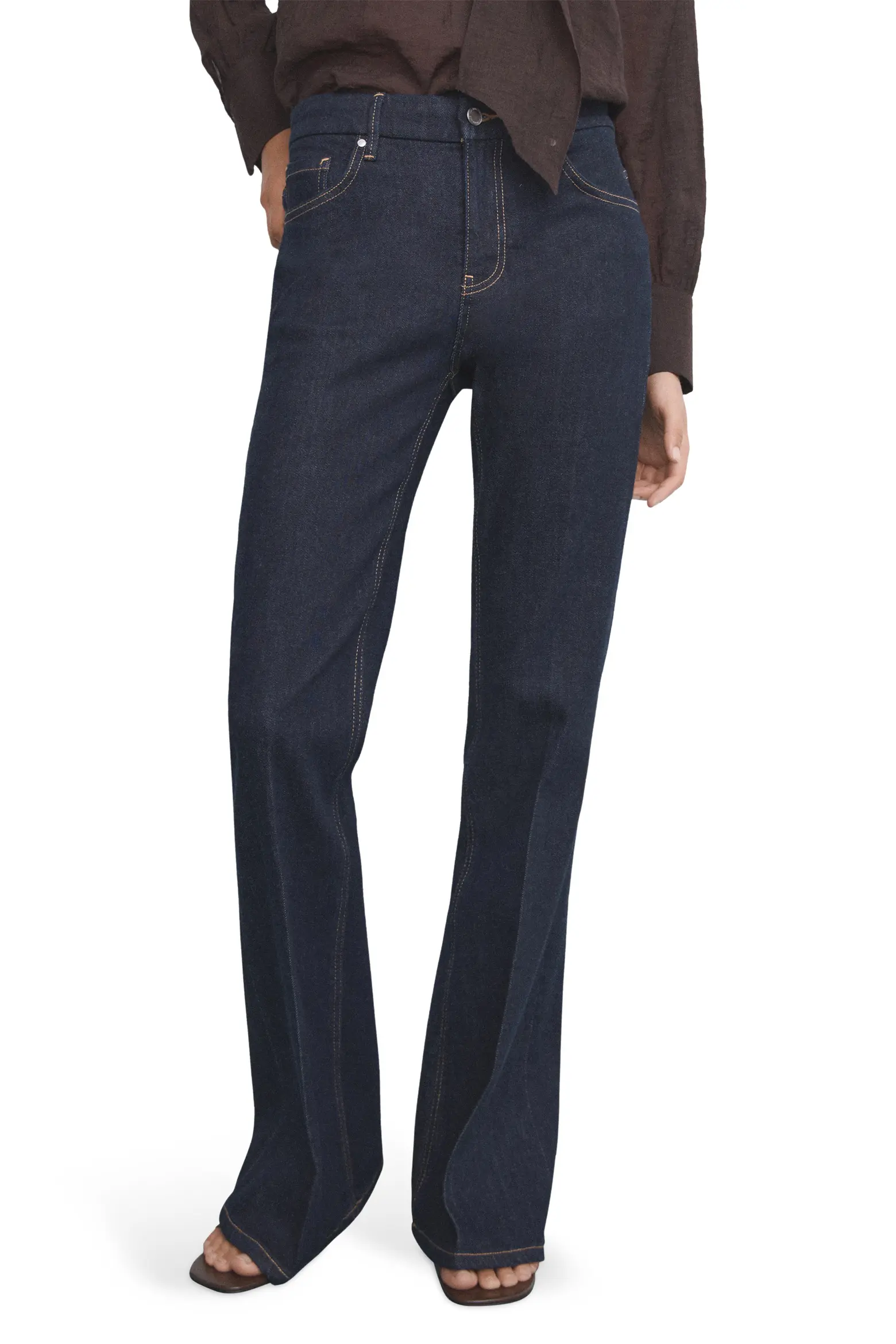 Mango, Violeta High Waist Flare Leg Jeans