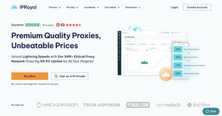 IPRoyal proxy homepage 