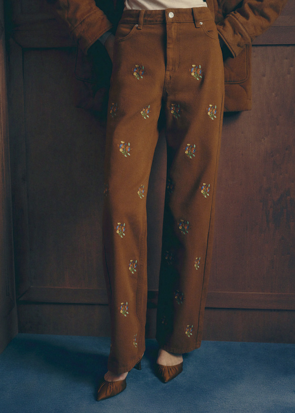The Wide Leg Trousers - S&amp;eacute;zane X Antoinette Poisson - Caramel - Organic Cotton - Organic Textile - S&amp;eacute;zane