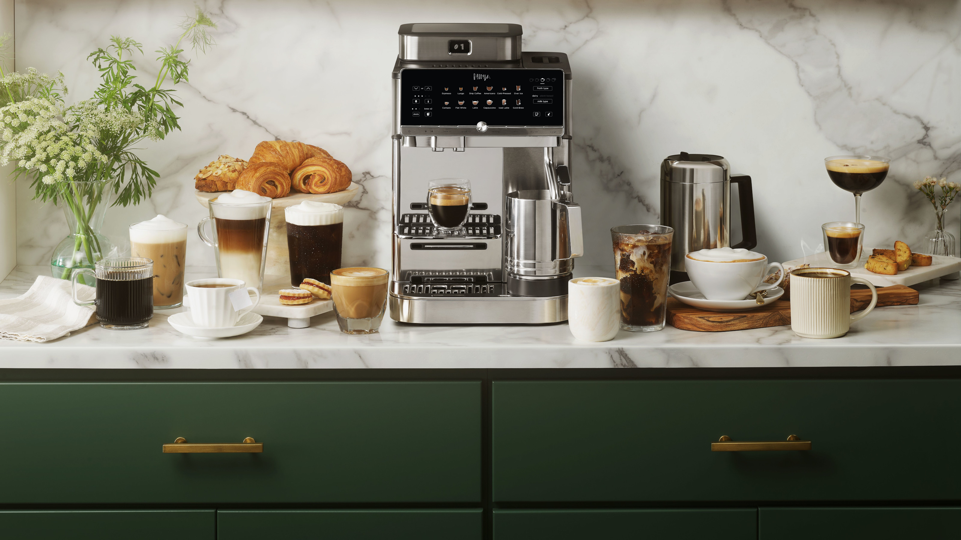 The machine can create multiple types of coffee