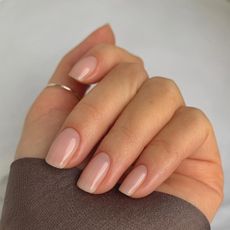 Sheer pink manicure by manicurist Georgia Rae