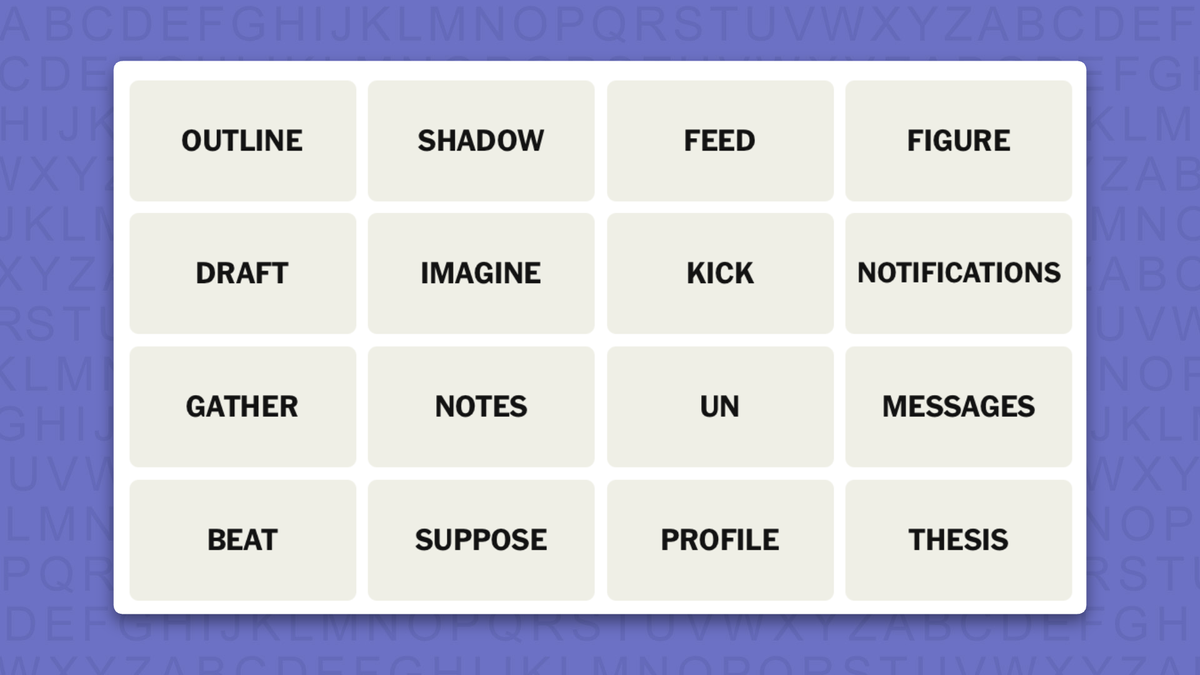 NYT Connections hints for game 1217 on a purple background