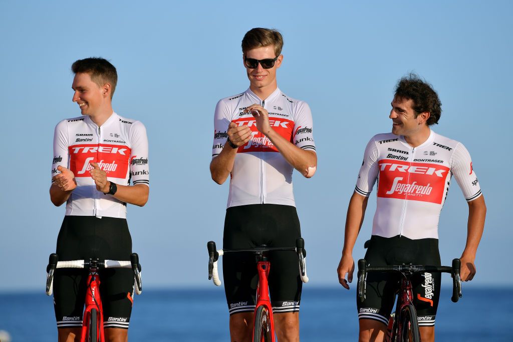 Trek-Segafredo on the stage