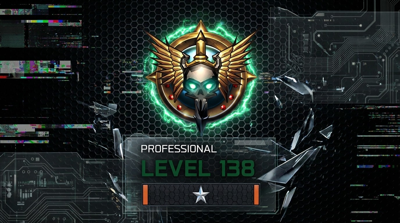A profile icon, title, and custom level color in Call of Duty: Black Ops 7 at Prestige Master. 
