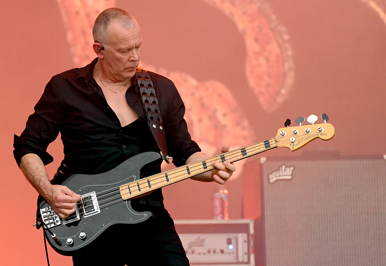 MILWAUKEE, WISCONSIN - JULY 14: Charlie Jones of The Cult performs onstage during the Harley-Davidson's Homecoming Festival - Day 1 at Veterans Park on July 14, 2023 in Milwaukee, Wisconsin. (Photo by Daniel Boczarski/Getty Images for Harley-Davidson)