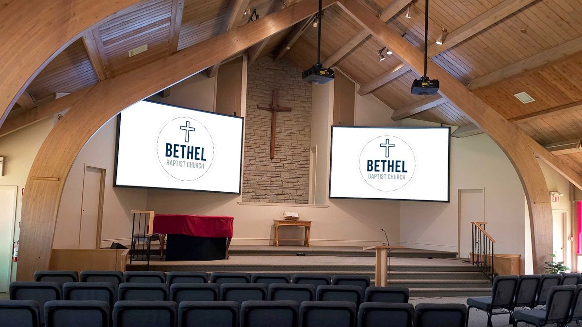 A church using the Christie Inspire Series projectors. 