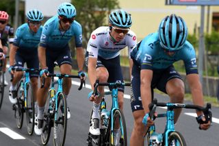 MONTE ZONCOLAN ITALY MAY 22 Aleksander Vlasov of Russia and Team Astana Premier Tech White Best Young Rider Jersey during the 104th Giro dItalia 2021 Stage 14 a 205km stage from Cittadella to Monte Zoncolan 1730m UCIworldtour girodiitalia Giro on May 22 2021 in Monte Zoncolan Italy Photo by Tim de WaeleGetty Images