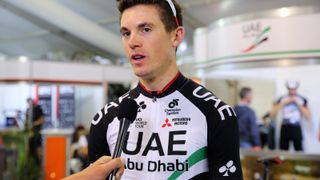 Ben Swift wears the UAE Abu Dhabi jersey