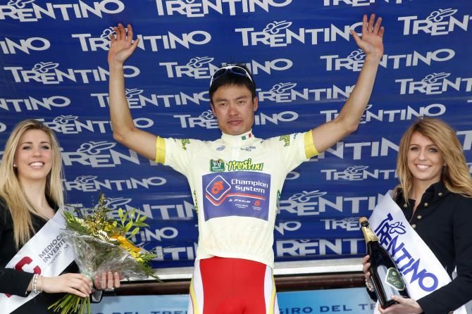 Gang Xu (Champion System) swaps his national champs jersey for most aggressive at Trentino