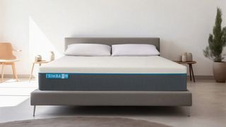 The Simba Hybrid Original mattress on a bed in a bedroom