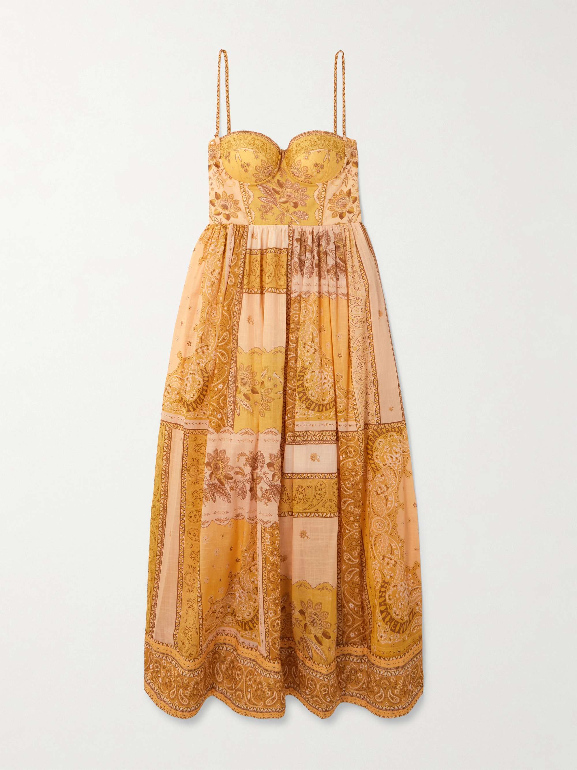 Lucky Bandana-Print Cotton-Voile Midi Dress