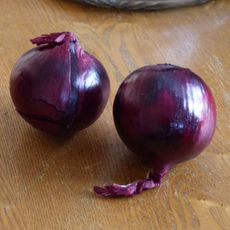 Two Whole Red Onions