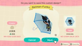 Acnh Umbrella Designs Batman Collectible