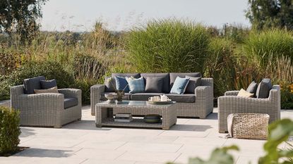 outdoor furniture set on a patio
