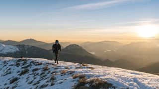 running in winter: ridge run in winter