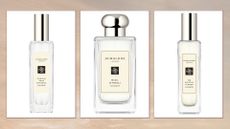 Collage of best-selling Jo Malone fragrances on a neutral background