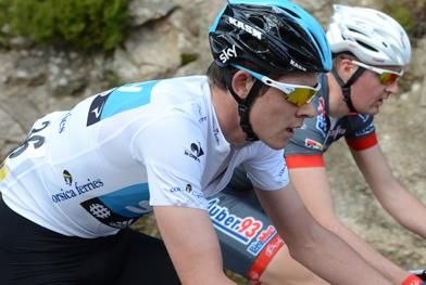 Luke Rowe (Sky Procycling) was the overnight leader in the young rider competition