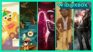 IDatXbox Roundup featuring key art for Crashout Crew, Kabuto Park, Luna Abyss, Escape Simulator, and Hollowbody.