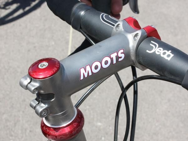 Moots says its new RSL titanium stem weighs just 120g thanks in part to aggressive machining.